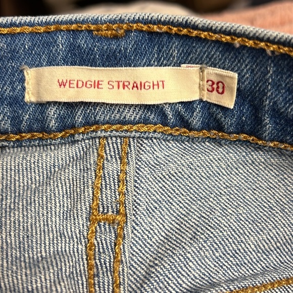 Levi’s Premium WOMEN'S WEDGIE STRAiGHT LEG‎ STYLE JEANS 30x25 Denim casual Y2K - Picture 8 of 12